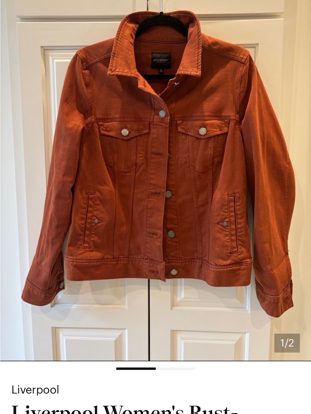 Liverpool Burnt Orange Denim Jacket